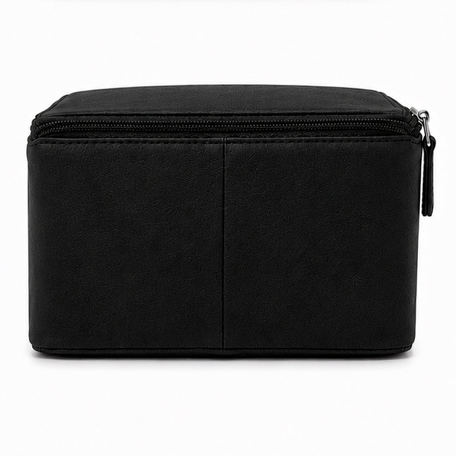 Organizer for Accessories | Black Leather Padded Folio