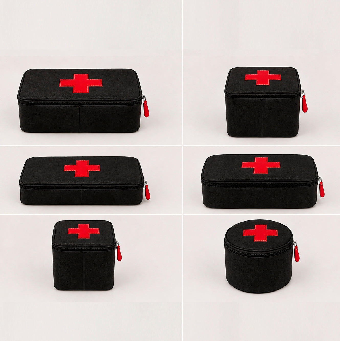 Organizer for Accessories | Black Leather Padded Folio