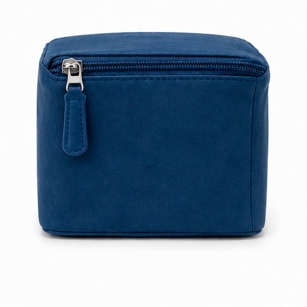 Organizer for Accessories | Blue Leather Padded Folio