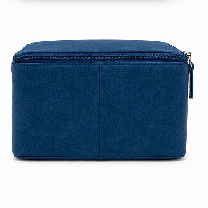 Organizer for Accessories | Blue Leather Padded Folio