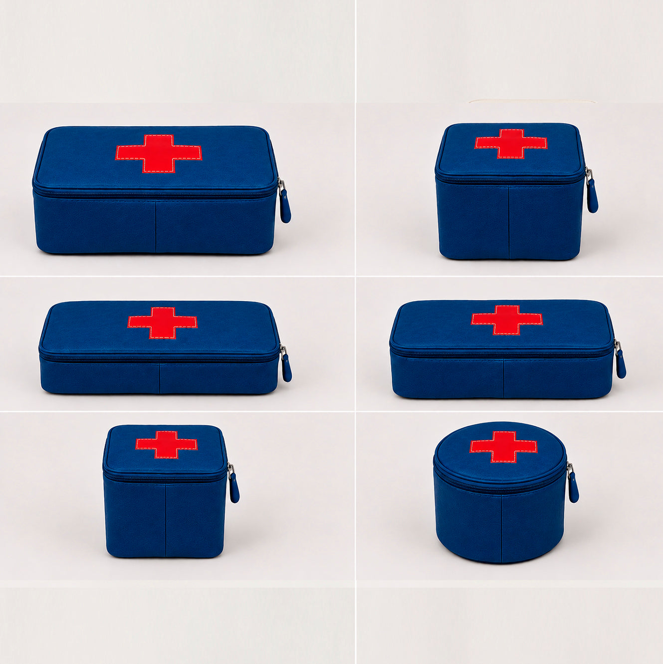 Organizer for Accessories | Blue Leather Padded Folio