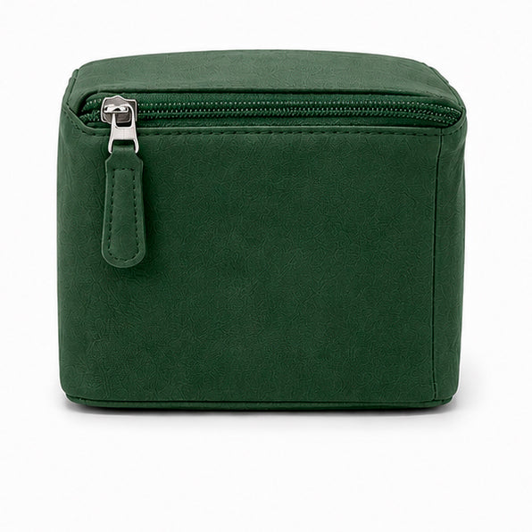 Organizer for Accessories | Green Leather Padded Folio