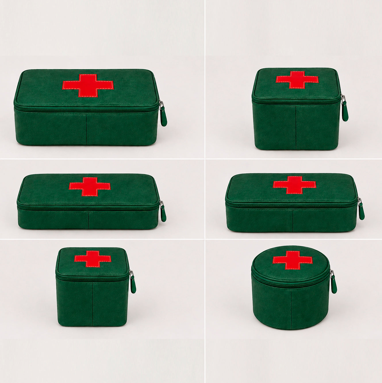 Organizer for Accessories | Green Leather Padded Folio