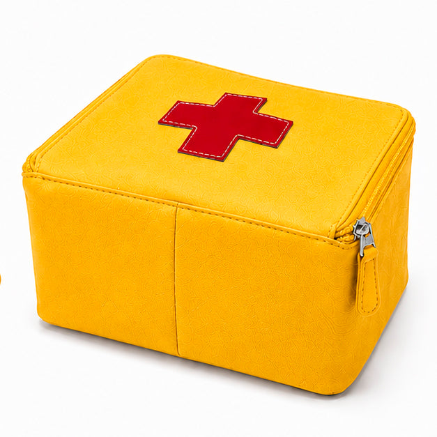 Organizer for Accessories | Yellow Leather Padded Folio