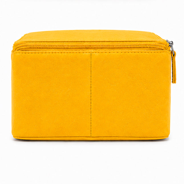 Organizer for Accessories | Yellow Leather Padded Folio