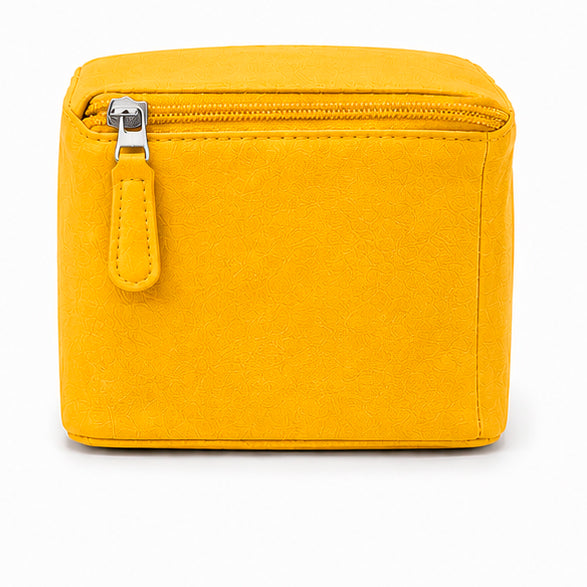 Organizer for Accessories | Yellow Leather Padded Folio
