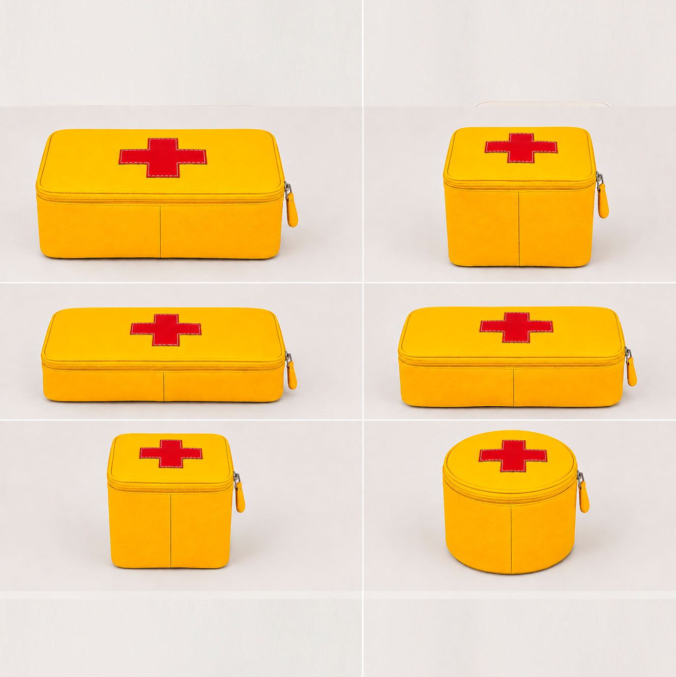 Organizer for Accessories | Yellow Leather Padded Folio
