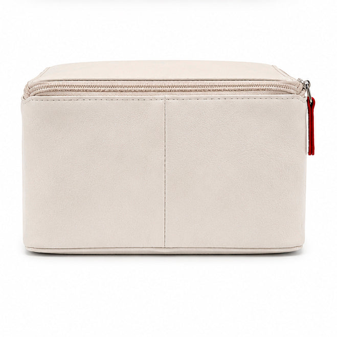 Organizer for Accessories | White Leather Padded Folio