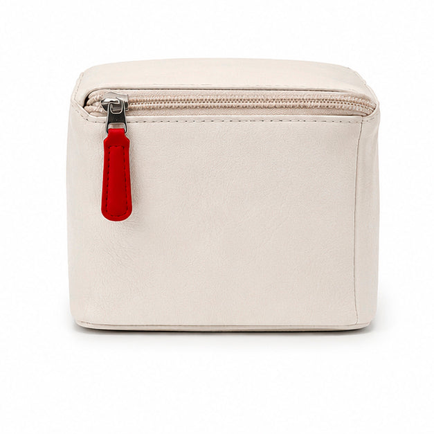 Organizer for Accessories | White Leather Padded Folio